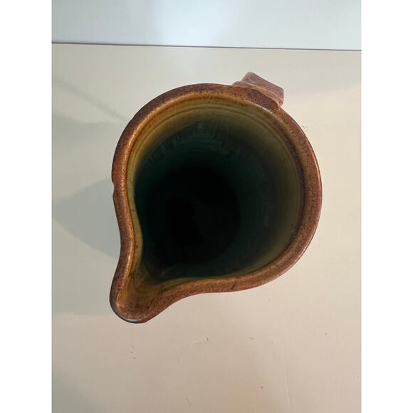 Vintage Mid-century Rare Salt Glaze Pitcher Double Handle Unique JL - Picture 6 of 11